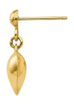 Discount ✔️ 14K Yellow Gold Polished Puffed Heart Dangle Post Earrings by Belk & Co. 🔔 -DealsBelk & Co. Store Belk 27908