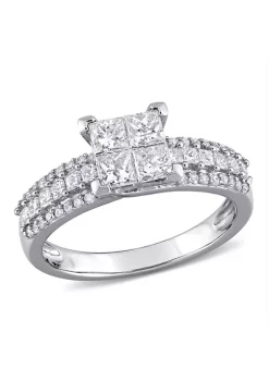 Discount 🔔 1 ct. t.w. Diamond Princess-Cut Engagement Ring in 10k White Gold by Belk & Co. ✔️ -DealsBelk & Co. Store Belk 27952