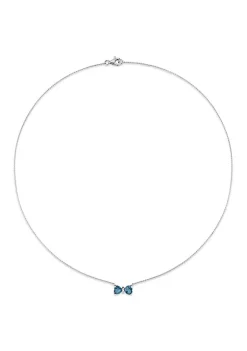 New 🎁 1 ct. t.g.w. London Blue Topaz and Diamond Accent Necklace in 10K White Gold by Belk & Co. ❤️ -DealsBelk & Co. Store Belk 27999