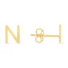Deals 🔥 14KY Yellow Gold Initial-N Post Earring by Belk & Co. 😉