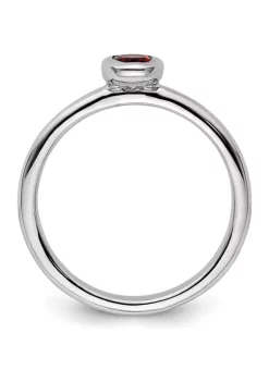 Deals ❤️ 1/2 ct. t.w. Oval Garnet Stackable Expressions Ring in Sterling Silver by Belk & Co. 🤩 -DealsBelk & Co. Store Belk 28064