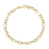 Discount ✔️ 14K Yellow Gold 3+1 Hollow Paperclip Chain Bracelet by Belk & Co. 🧨