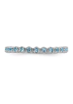 Best deal 🎉 3/8 ct. t.w. Aquamarine Stackable Expressions Ring in Sterling Silver by Belk & Co. ⌛ -DealsBelk & Co. Store Belk 2810