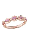 Best deal ⌛ 1/4 ct. t.w. Pink Sapphire Stackable Infinity Anniversary Ring in 14K Rose Gold by Belk & Co. 💯