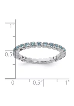 Best deal 🎉 3/8 ct. t.w. Aquamarine Stackable Expressions Ring in Sterling Silver by Belk & Co. ⌛ -DealsBelk & Co. Store Belk 2811