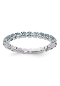 Best deal 🎉 3/8 ct. t.w. Aquamarine Stackable Expressions Ring in Sterling Silver by Belk & Co. ⌛ -DealsBelk & Co. Store Belk 2812
