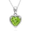 Best Sale 🔔 Sterling Silver Peridot Heart Pendant by Belk & Co. 😉