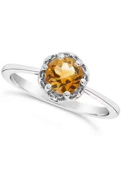 Buy ✨ Sterling Silver 6mm Round Citrine Ring by Belk & Co. 😍 -DealsBelk & Co. Store Belk 28168