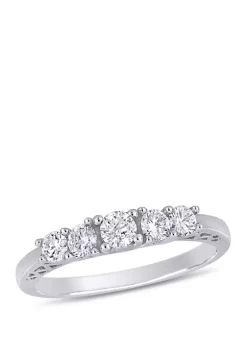 Hot Sale 👏 1/2 ct. t.w. Diamond 5 Stone Engagement Ring by Belk & Co. 🎉 -DealsBelk & Co. Store Belk 28176