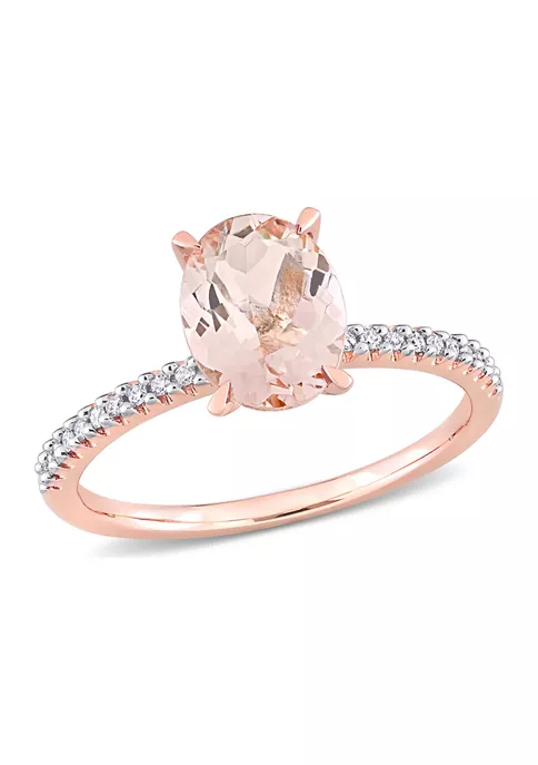 Best deal ๐ 1.68 ct. t.w. Morganite and Diamond Accent Ring in 10k Rose Gold by Belk & Co. ๐ 1 Best deal ๐ 1.68 ct. t.w. Morganite and Diamond Accent Ring in 10k Rose Gold by Belk & Co. ๐