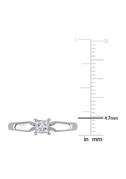 Buy ✔️ 1/3 CT TW Princess Cut Diamond Solitaire Engagement Ring in 10k White Gold by Belk & Co. ❤️ -DealsBelk & Co. Store Belk 28186