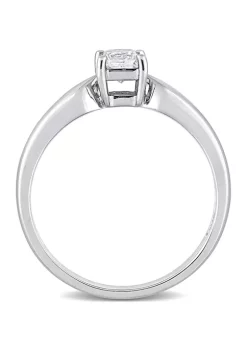 Buy ✔️ 1/3 CT TW Princess Cut Diamond Solitaire Engagement Ring in 10k White Gold by Belk & Co. ❤️ -DealsBelk & Co. Store Belk 28187
