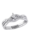 Hot Sale 🔥 2 Piece 1/5 ct. t.w. Diamond Princess Cut Bridal Set in 10k White Gold by Belk & Co. 🥰