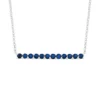 Wholesale ⭐ 1.68 ct. t.w. Created Sapphire Bar Necklace in Sterling Silver by Belk & Co. 🤩