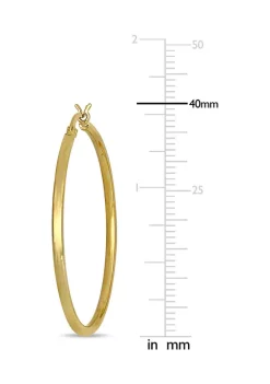Promo 😀 40 Millimeter Hoop Earrings in 10k Yellow Gold by Belk & Co. 🌟 -DealsBelk & Co. Store Belk 28206