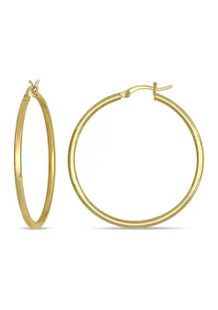 Promo 😀 40 Millimeter Hoop Earrings in 10k Yellow Gold by Belk & Co. 🌟 -DealsBelk & Co. Store Belk 28207