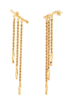 Buy 💯 10K Yellow Gold Curve Top with Graduated Rope Tube Earrings by Belk & Co. 💯 -DealsBelk & Co. Store Belk 28213