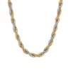 Promo 👏 Stainless Steel 4 Millimeter Rope Chain Necklace with Two Tone Gold Tone Ion Plating, 24 Inch by Belk & Co. 🌟