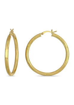 Flash Sale ๐ฅฐ 40 Millimeter Hoop Earrings in 10k Yellow Gold by Belk & Co. ๐ฅฐ