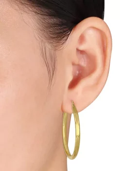 Flash Sale 🥰 40 Millimeter Hoop Earrings in 10k Yellow Gold by Belk & Co. 🥰 -DealsBelk & Co. Store Belk 28271