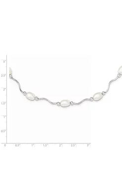 Cheap 🎁 Sterling Silver Rhodium-plated 6-7mm White Freshwater Cultured Pearl Necklace by Belk & Co. 💯 -DealsBelk & Co. Store Belk 28275