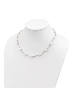 Cheap 🎁 Sterling Silver Rhodium-plated 6-7mm White Freshwater Cultured Pearl Necklace by Belk & Co. 💯 -DealsBelk & Co. Store Belk 28276