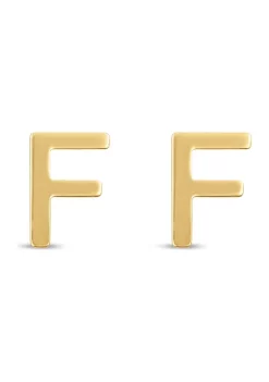 Flash Sale 😍 14KY Yellow Gold Initial-F Post Earring by Belk & Co. 👏 -DealsBelk & Co. Store Belk 28292