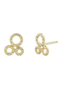 New 😀 1/10 ct. t.w. Diamond Earring in 10K Yellow Gold by Belk & Co. ⌛ -DealsBelk & Co. Store Belk 28301