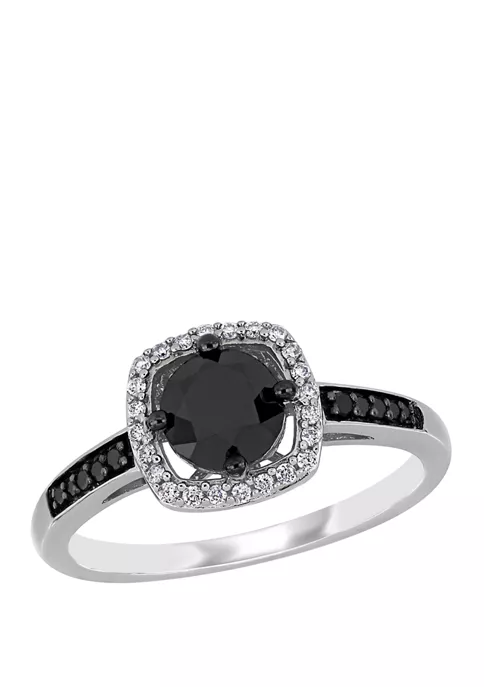 Best deal ⌛ 1.14 ct. t.w. Black and White Diamond Halo Engagement Ring in 14K White Gold by Belk & Co. ✨ 1 Best deal ⌛ 1.14 ct. t.w. Black and White Diamond Halo Engagement Ring in 14K White Gold by Belk & Co. ✨
