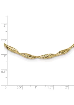 Cheap ✔️ 14K Yellow Gold Polished Twisted Stretch Necklace by Belk & Co. 😉 -DealsBelk & Co. Store Belk 28331