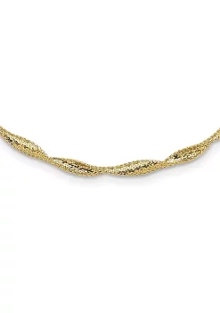 Cheap ✔️ 14K Yellow Gold Polished Twisted Stretch Necklace by Belk & Co. 😉 -DealsBelk & Co. Store Belk 28332