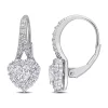 Best Pirce 🤩 2 ct. t.w. Created Moissanite Heart Halo Earrings in Sterling Silver by Belk & Co. 👍