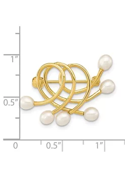 Promo ❤️ 14K Yellow Gold 4-5mm Teardrop White Freshwater Cultured Pearl Brooch by Belk & Co. 🎁 -DealsBelk & Co. Store Belk 28353