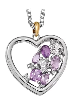 Discount 🌟 1.13 ct. t.w. Amethyst, 3/4 ct. t.w. White Topaz and 1/10 ct. t.w. Diamond 17-Inch Necklace in Sterling Silver and 14K Gold Accent by Belk & Co. 🤩 7 Discount 🌟 1.13 ct. t.w. Amethyst, 3/4 ct. t.w. White Topaz and 1/10 ct. t.w. Diamond 17-Inch Necklace in Sterling Silver and 14K Gold Accent by Belk & Co. 🤩 -DealsBelk & Co. Store Belk 28365