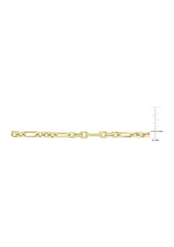 Hot Sale 😍 18k Yellow Gold Plated Sterling Silver 6mm Figaro Chain Anklet, 9" by Belk & Co. ⭐ -DealsBelk & Co. Store Belk 28372