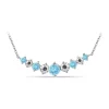 Deals 😍 1 ct. t.w. Blue Topaz and Diamond Necklace, Sterling Silver by Belk & Co. 🔔