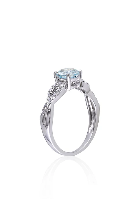 Wholesale ๐ 3/5 ct. t.g.w. Sky Blue Topaz and 1/10 ct. t.w. Diamond Promise Ring in 10K White Gold by Belk & Co. ๐ 2 Wholesale ๐ 3/5 ct. t.g.w. Sky Blue Topaz and 1/10 ct. t.w. Diamond Promise Ring in 10K White Gold by Belk & Co. ๐ - Image 2
