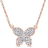 Best reviews of ❤️ 1/8 ct. t.w. Diamond Butterfly Pendant with Chain in 10k Rose Gold by Belk & Co. 🥰