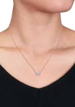 Best reviews of ❤️ 1/8 ct. t.w. Diamond Butterfly Pendant with Chain in 10k Rose Gold by Belk & Co. 🥰 -DealsBelk & Co. Store Belk 28421