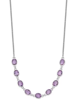 Hot Sale 😍 13.5 ct. t.w Amethyst with 2-Inch Extension Necklace in Rhodium-Plated Sterling Silver by Belk & Co. 😉 -DealsBelk & Co. Store Belk 28447