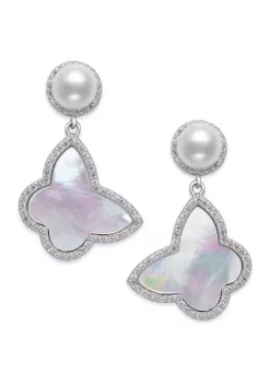 New 🔔 Mother of Pearl & Freshwater Pearl Earrings by Belk & Co. 😍 -DealsBelk & Co. Store Belk 28451
