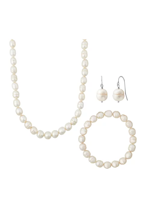 Coupon โญ White Ringed Oval Pearl Jewelry Set in Sterling Silver by Belk & Co. ๐ 7 Coupon โญ White Ringed Oval Pearl Jewelry Set in Sterling Silver by Belk & Co. ๐ - Image 7