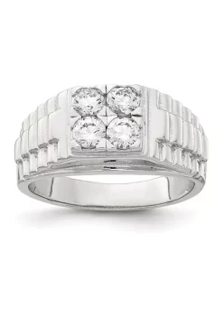Best Sale 🌟 Men's Sterling Silver Cubic Zirconia Ring by Belk & Co. ✔️ -DealsBelk & Co. Store Belk 28463