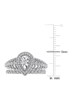 Top 10 ๐ 1/3 CT TW Teardrop Diamond Halo Bridal Ring Set in Sterling Silver by Belk & Co. ๐ 9 Top 10 ๐ 1/3 CT TW Teardrop Diamond Halo Bridal Ring Set in Sterling Silver by Belk & Co. ๐ -DealsBelk & Co. Store Belk 28505