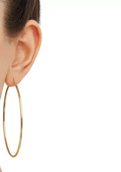 Best deal 😀 Square Tube Round Hoop Earrings in Gold Over Sterling Silver by Belk & Co. 🥰 -DealsBelk & Co. Store Belk 28525