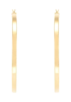 Best deal 😀 Square Tube Round Hoop Earrings in Gold Over Sterling Silver by Belk & Co. 🥰 -DealsBelk & Co. Store Belk 28526