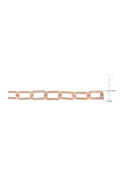 Promo 😉 18k Rose Gold Plated Sterling Silver 9mm Fancy Paperclip Chain Bracelet, 7.5" by Belk & Co. 🥰 -DealsBelk & Co. Store Belk 28529