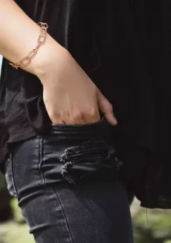 Promo 😉 18k Rose Gold Plated Sterling Silver 9mm Fancy Paperclip Chain Bracelet, 7.5" by Belk & Co. 🥰 -DealsBelk & Co. Store Belk 28531