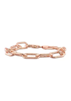 Promo 😉 18k Rose Gold Plated Sterling Silver 9mm Fancy Paperclip Chain Bracelet, 7.5" by Belk & Co. 🥰 -DealsBelk & Co. Store Belk 28532