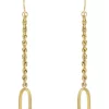 Discount 💯 Oval Drop on Rope Chain Earrings in 10K Yellow Gold by Belk & Co. 🎁